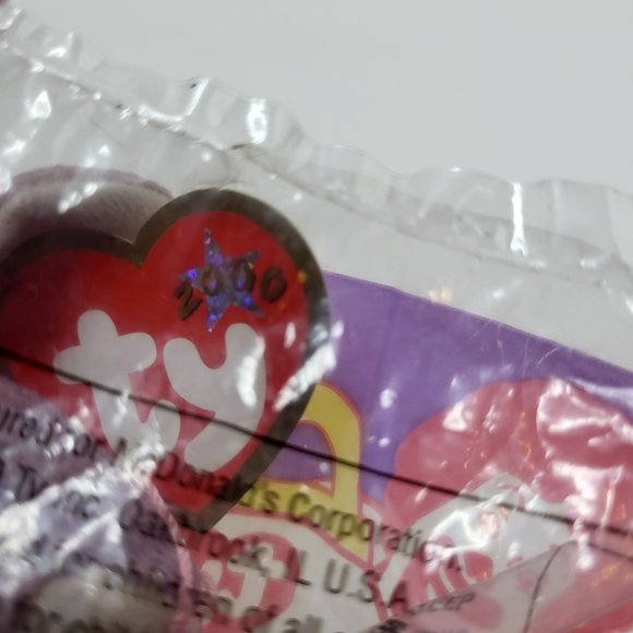 NEW SPRINGY THE LAVENDER BUNNY TY BEANIE BABY #17 2000 McDONALD'S HAPPY MEAL TOY - Picture 5 of 7